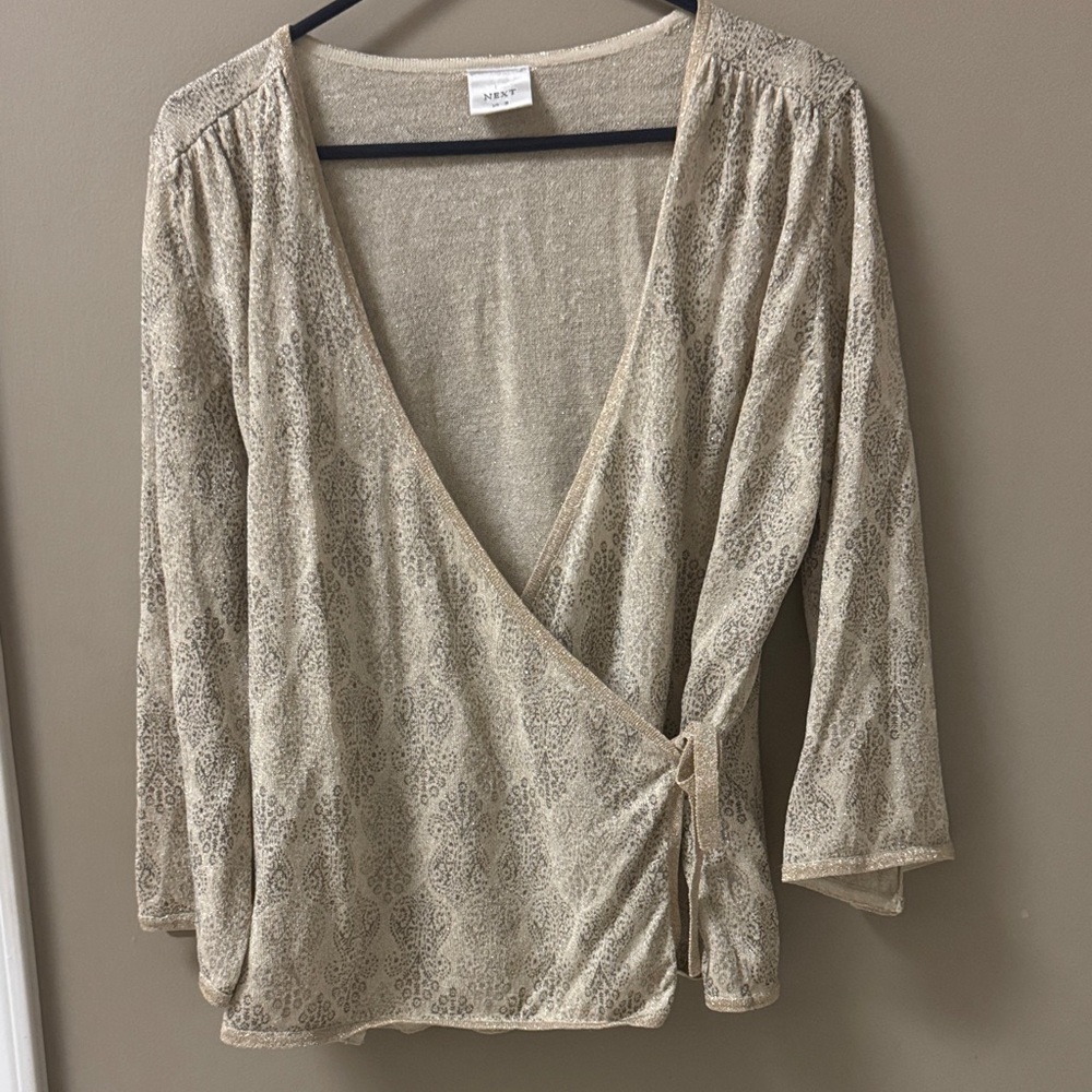 NEXT 90’s vintage shimmering Beige Knit Top